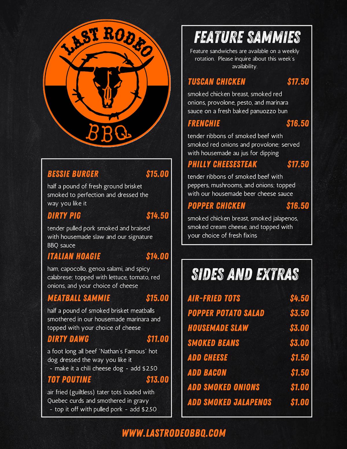 Last Rodeo BBQ меню
