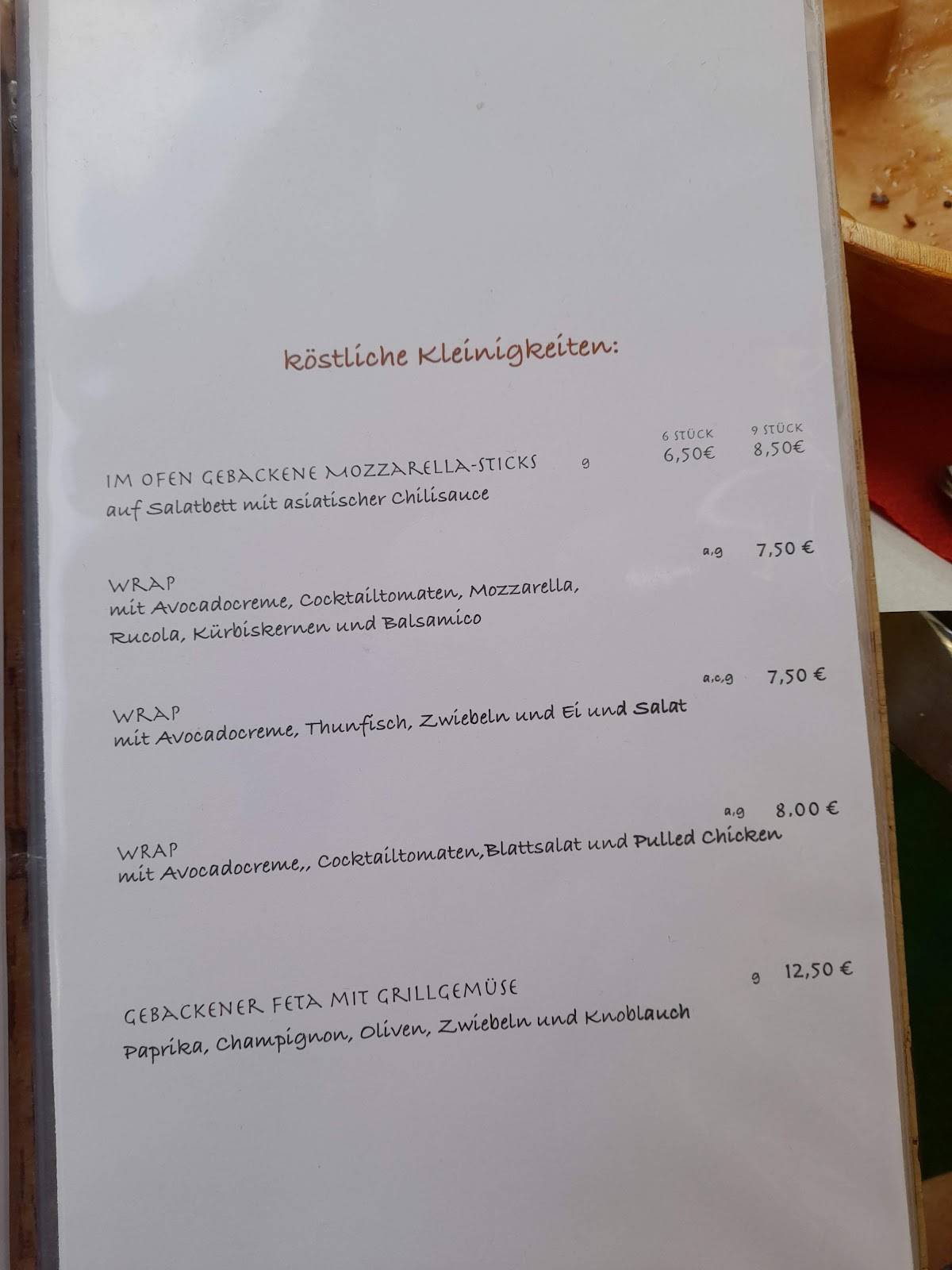 Lava Java меню