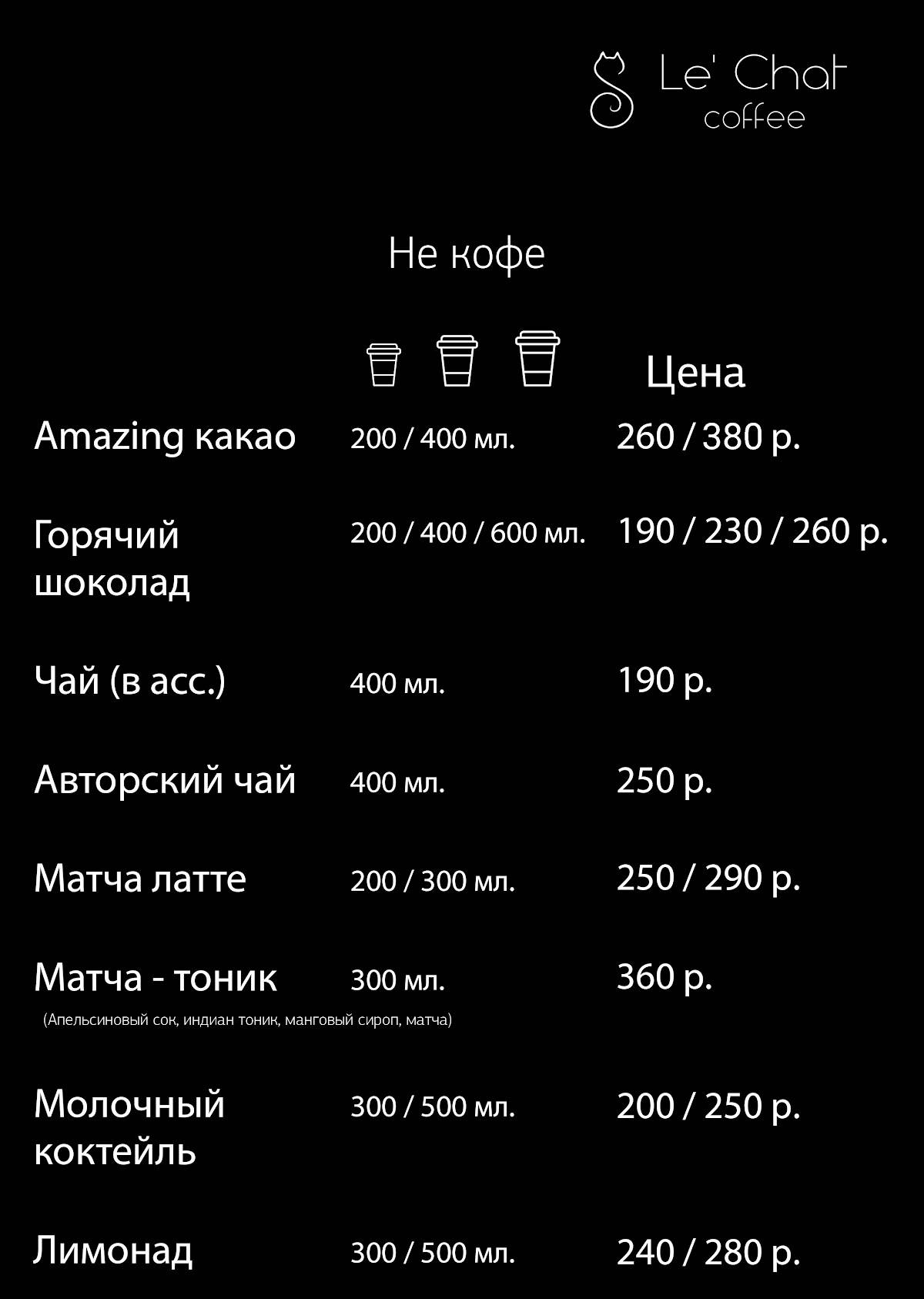 Кошки в кружках меню