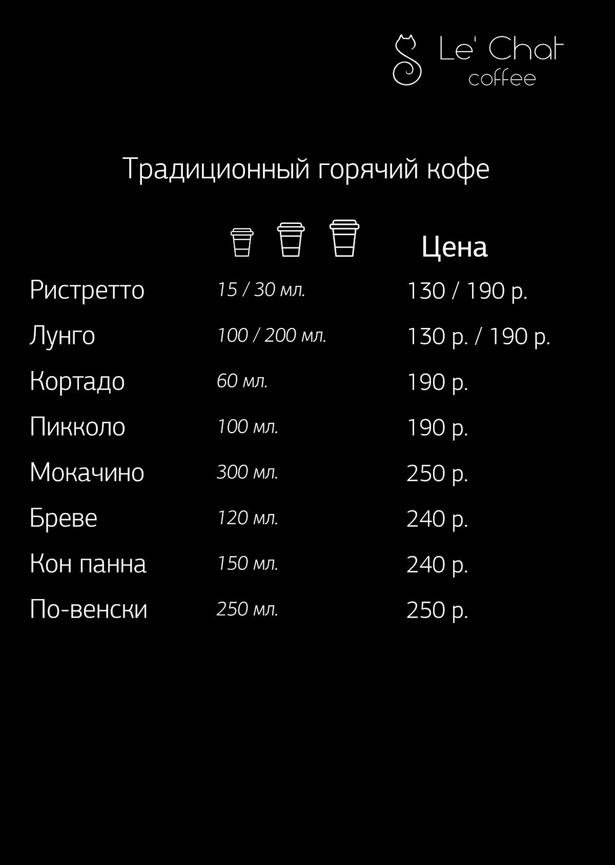 Кошки в кружках меню