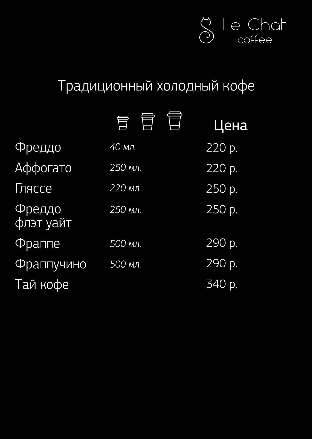Кошки в кружках меню