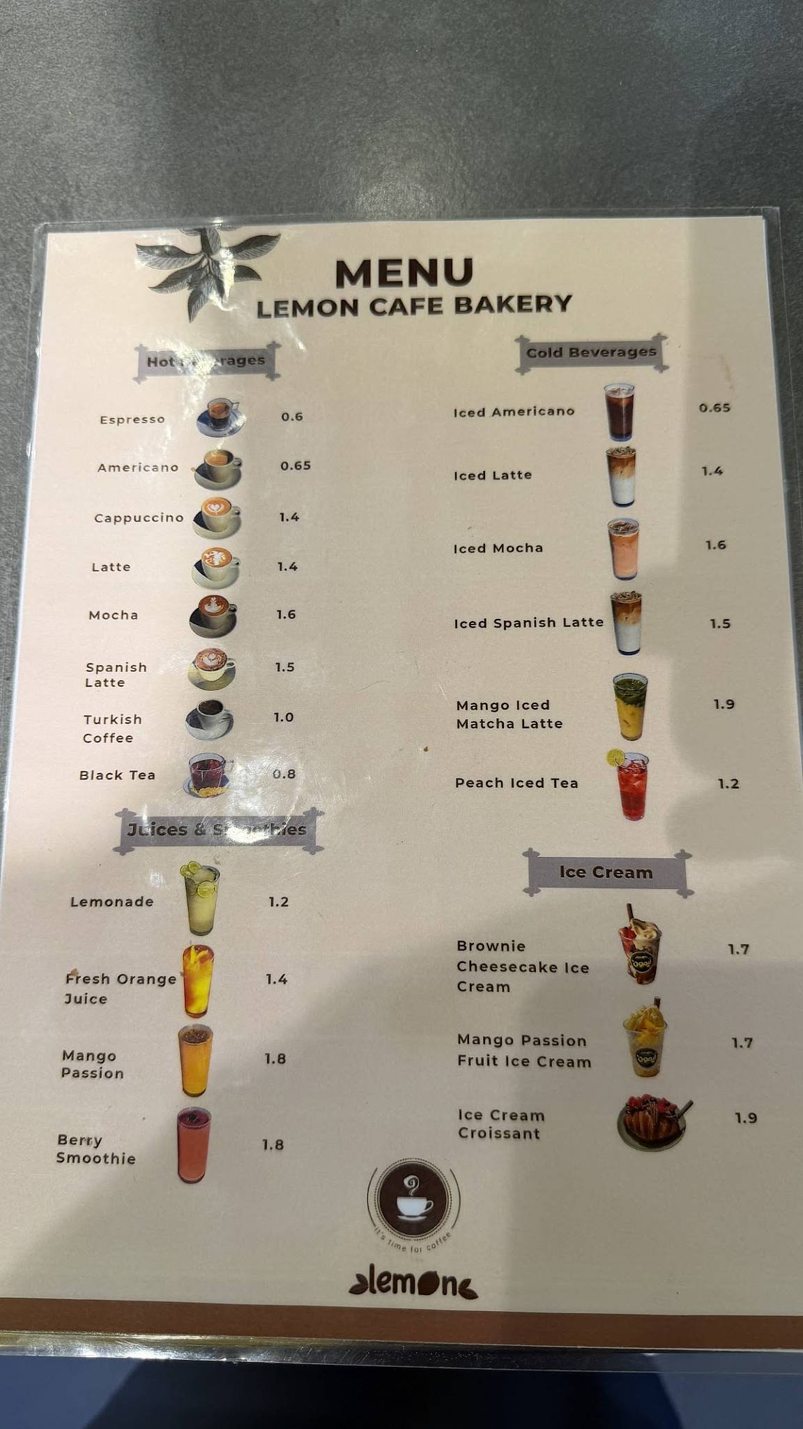 Lemon Buffet меню