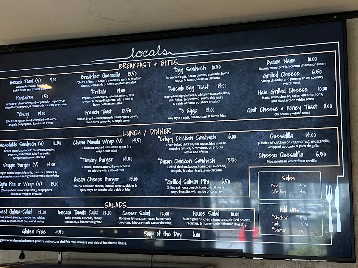 Local's Cafe меню