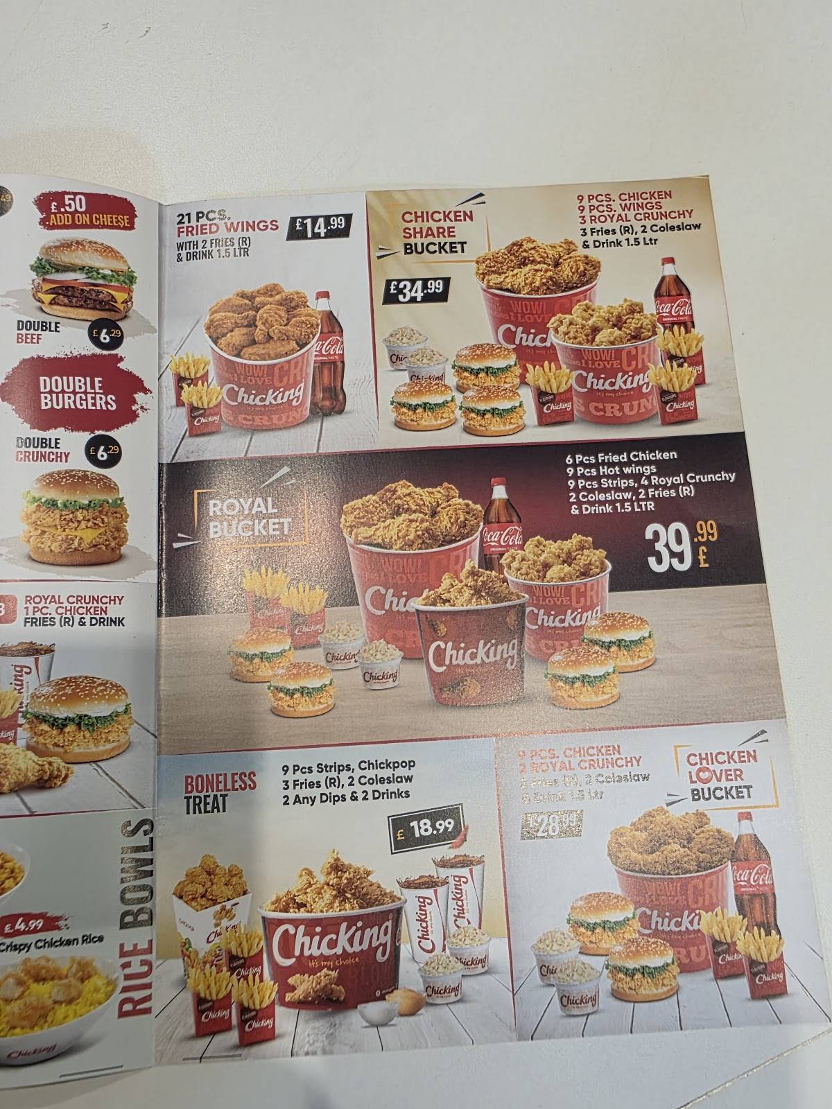 Chicking Walthamstow меню