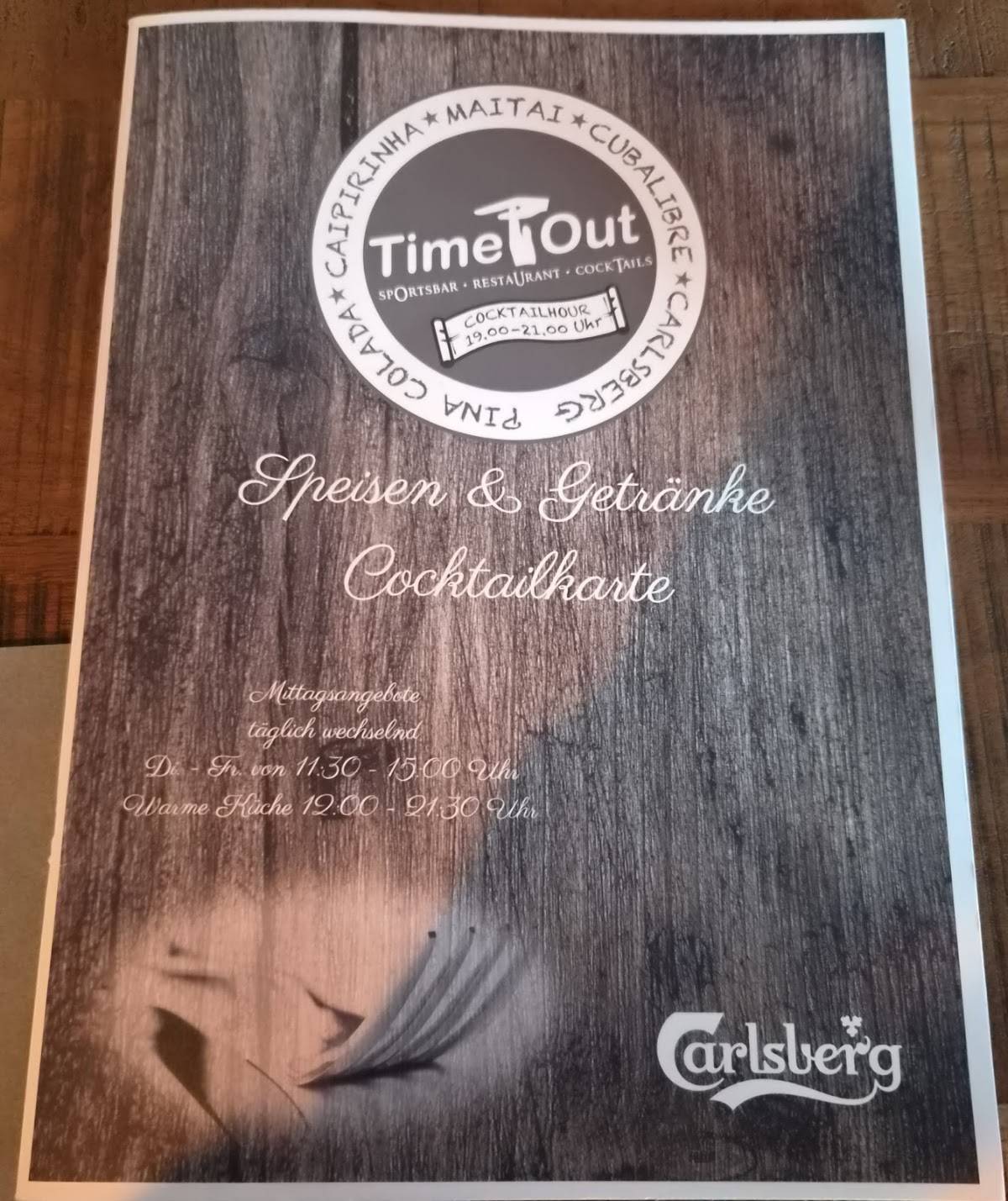 Time Out Sportsbar • Restaurant • Cocktails меню