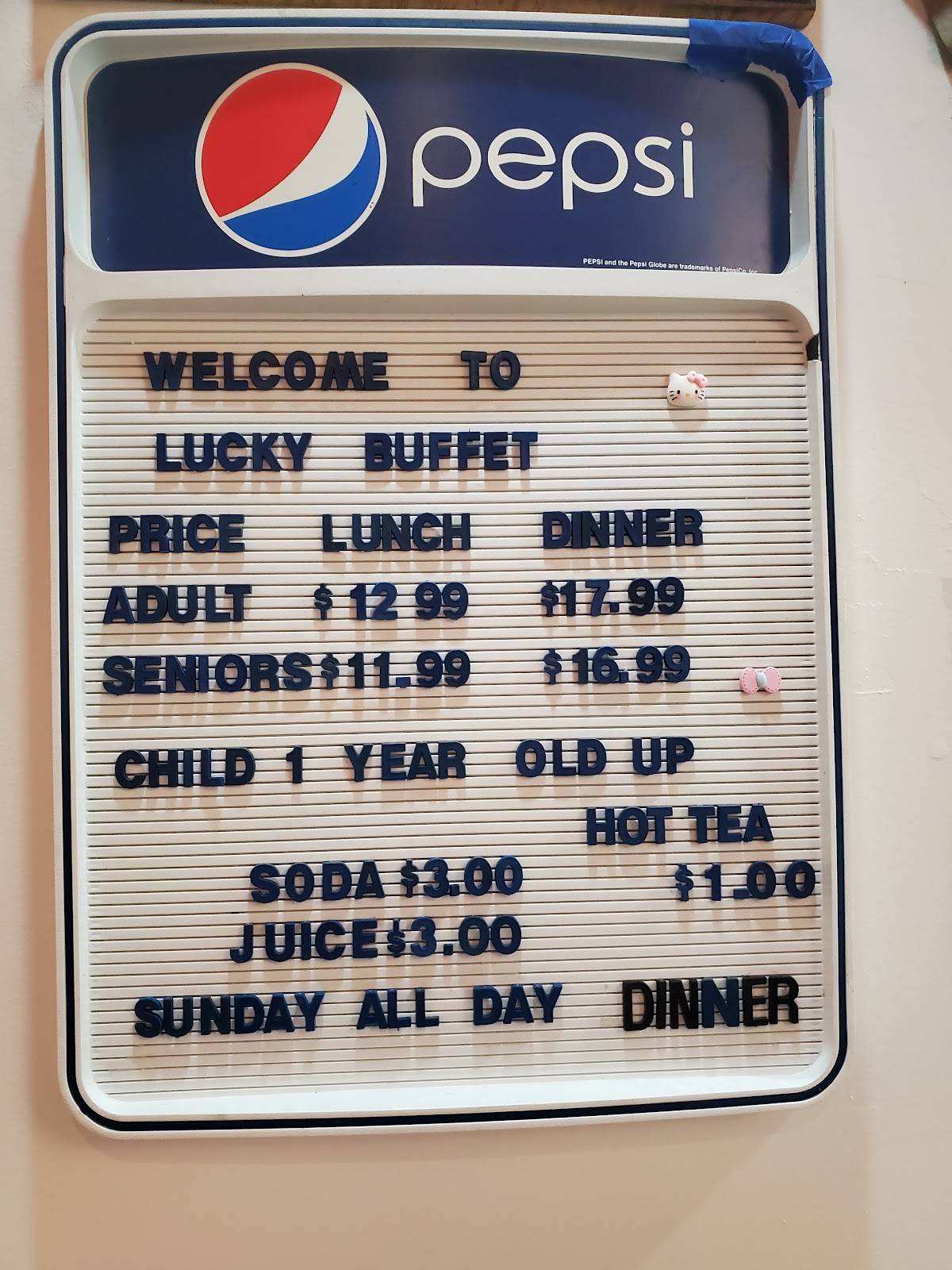 Lucky Buffet меню