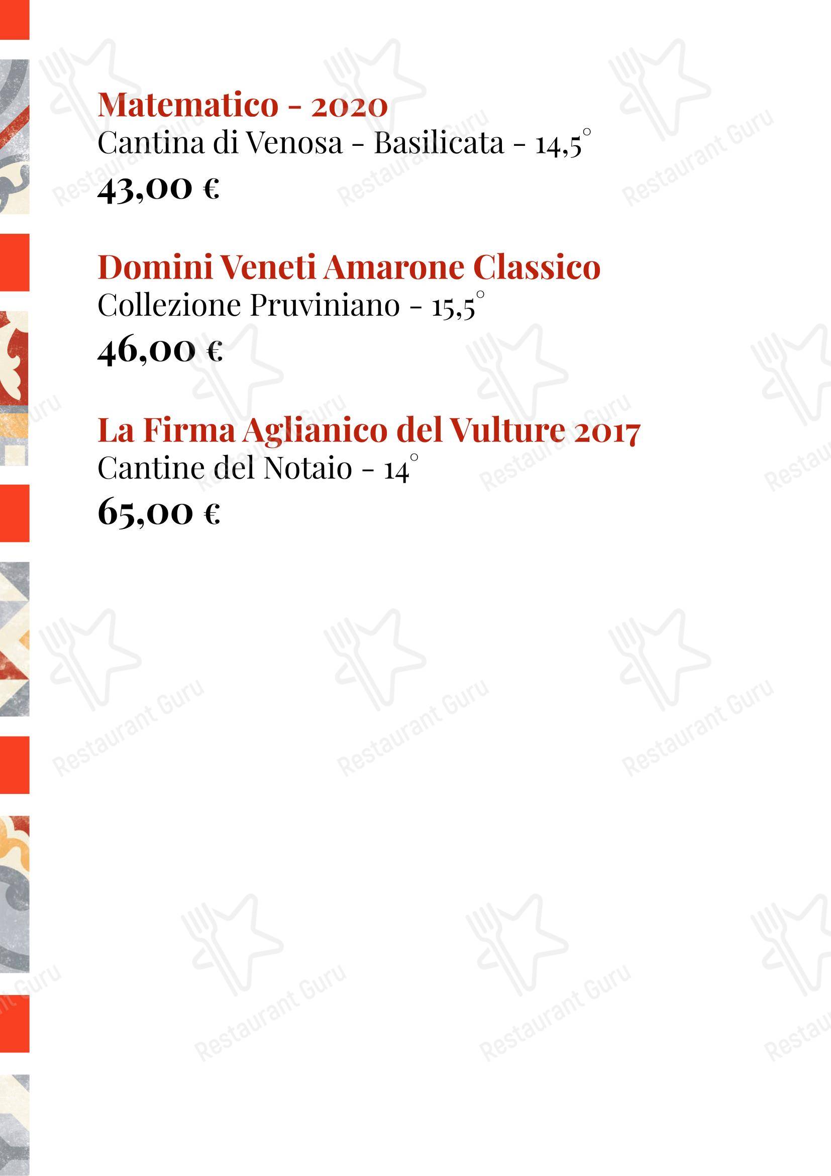 菜单 ресторана MANGIO la cucina come a casa в Риме
