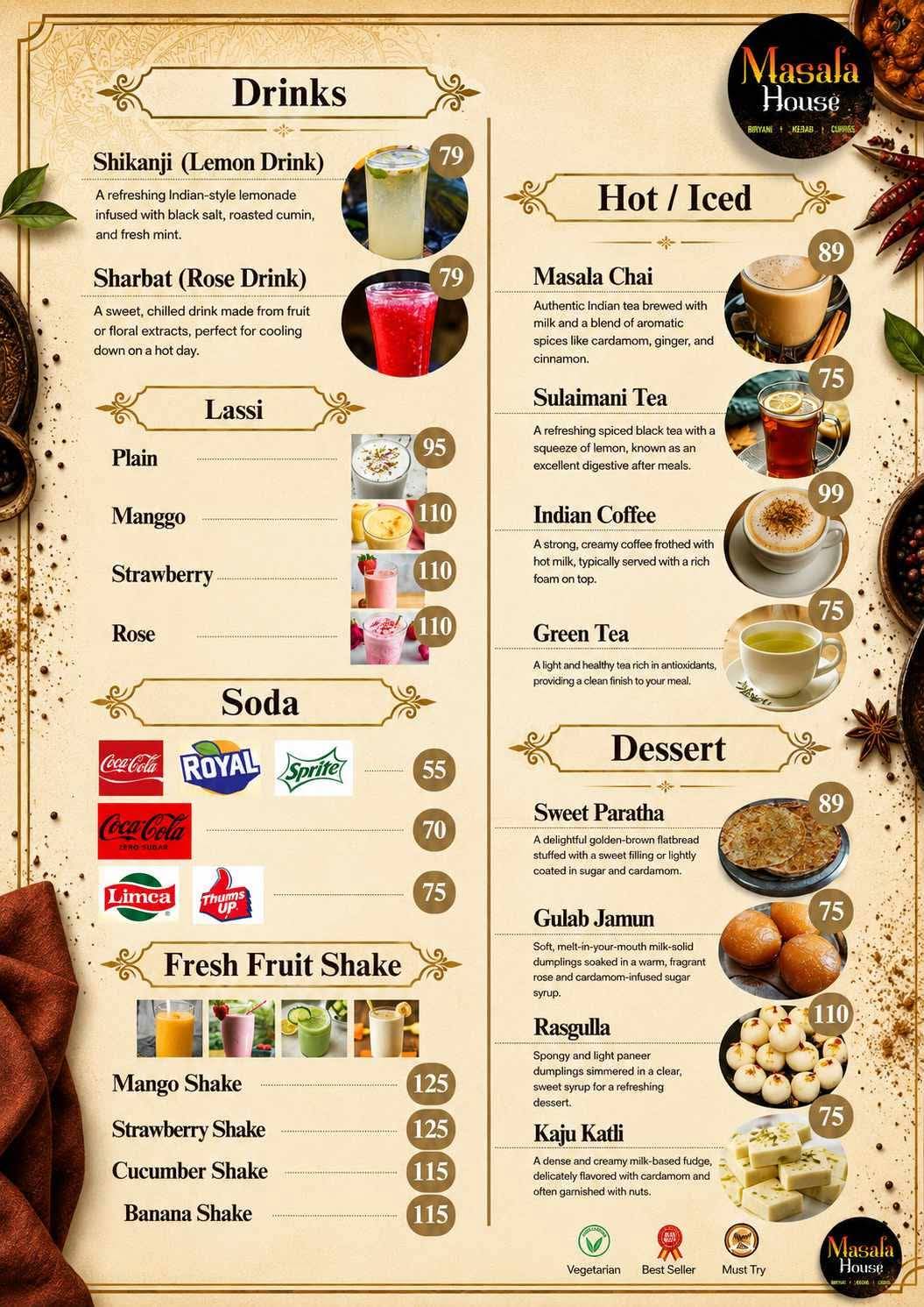 MASALA HOUSE меню