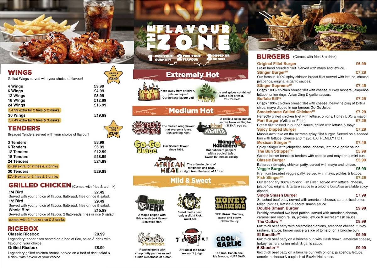 MASHS WING RANCH OLDHAM меню