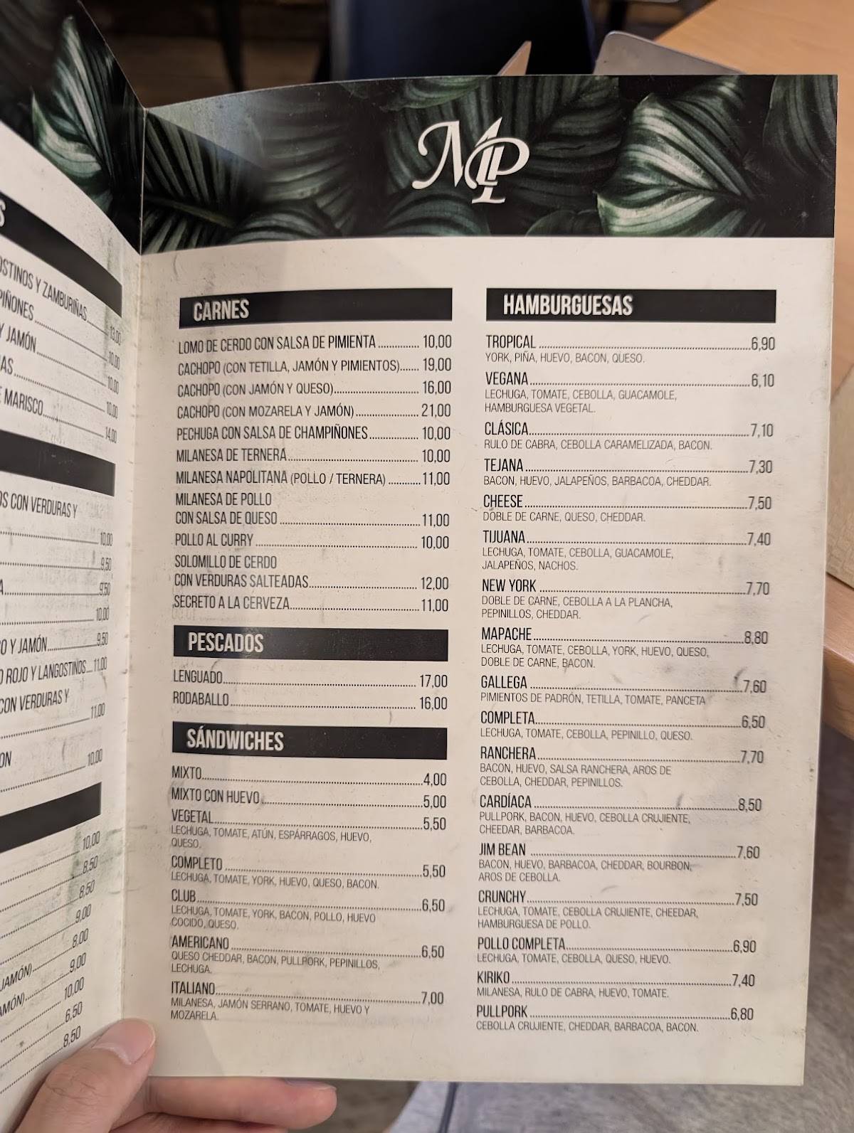 Mapache меню