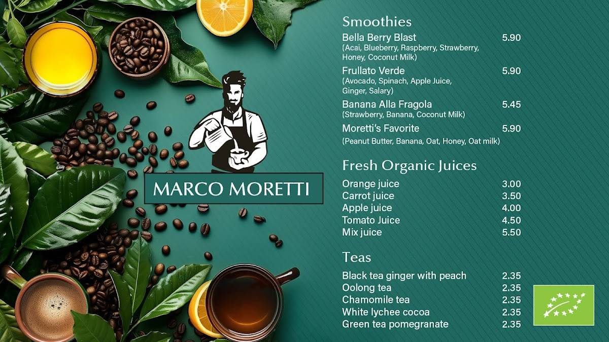 Marco Moretti меню