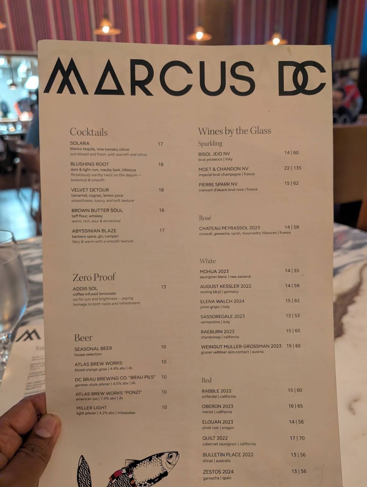 Marcus DC меню