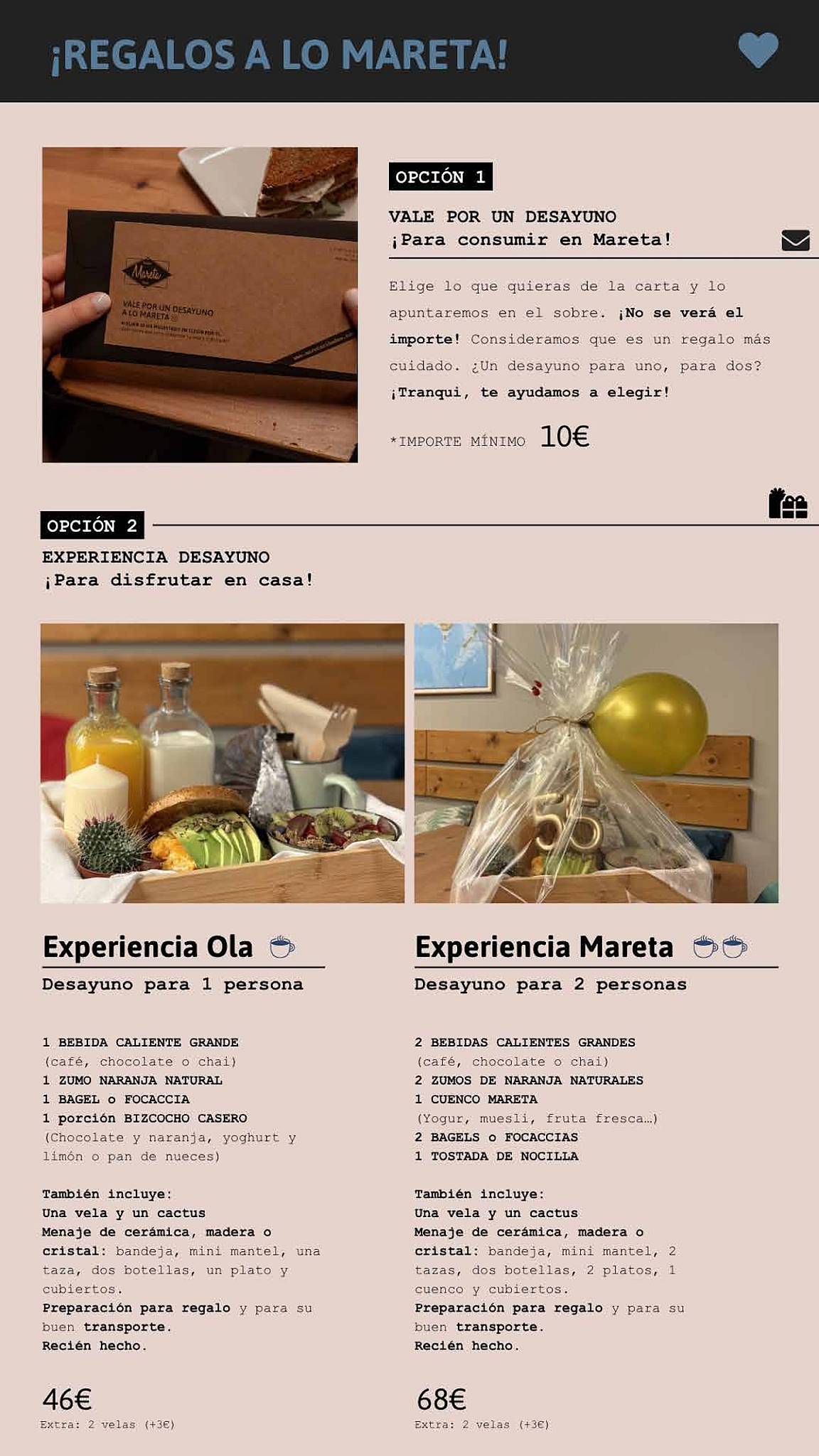 Mareta Ribadeo меню