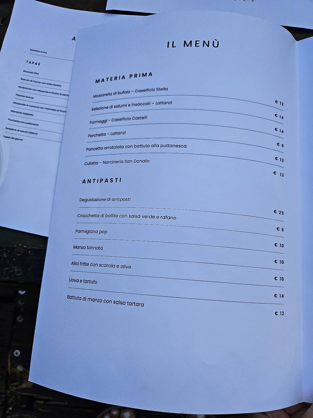Marmo Eventi меню