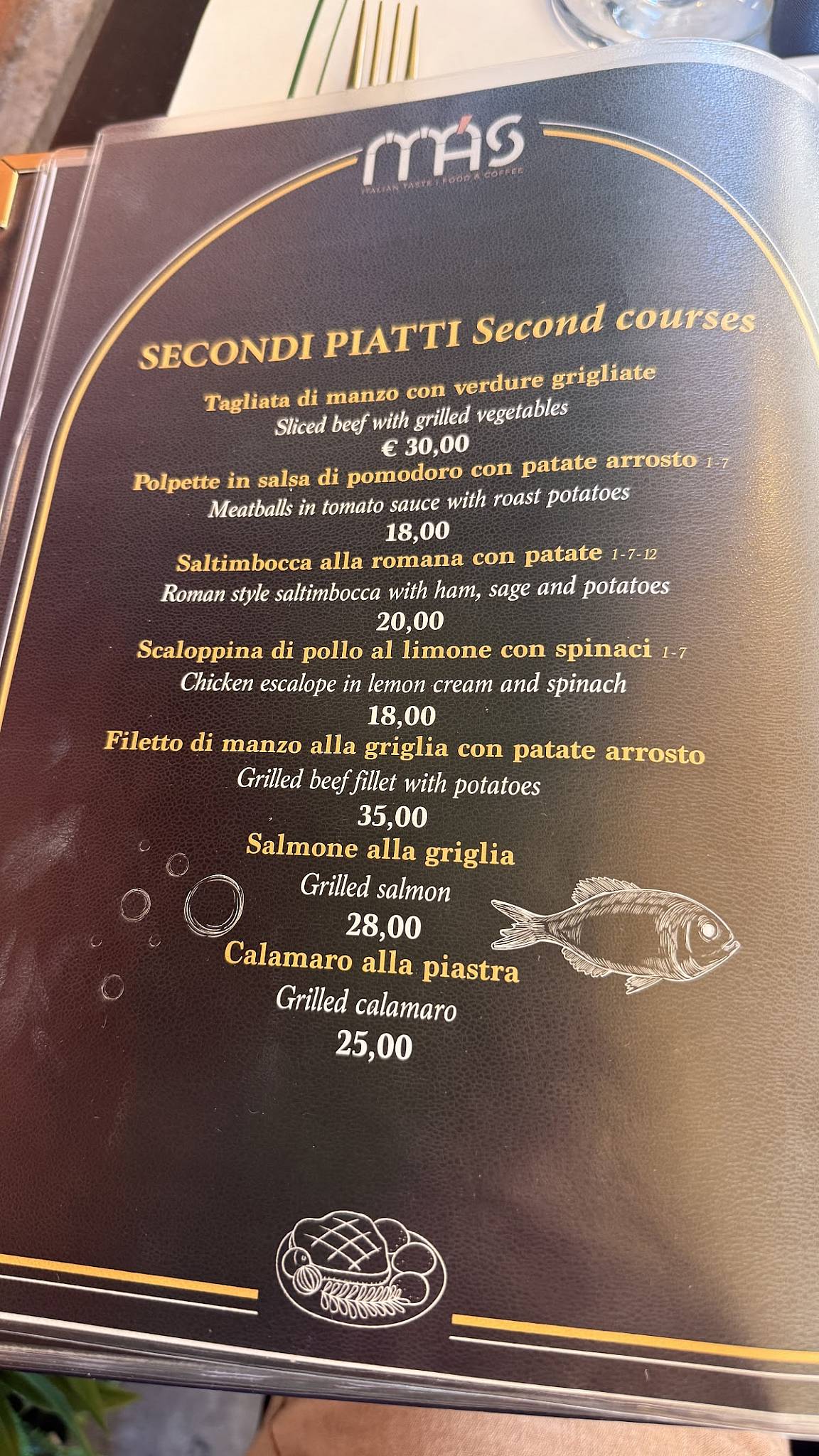 Más Italian Taste меню