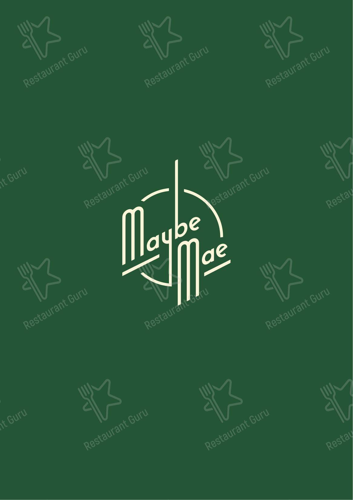 Maybe Mae в Аделаиде - Меню