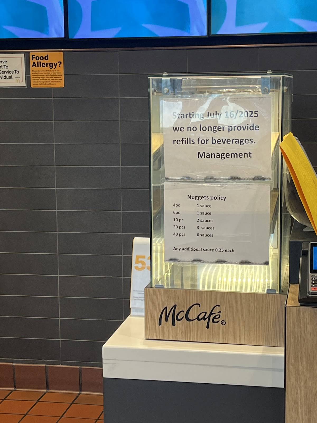 McDonald's меню