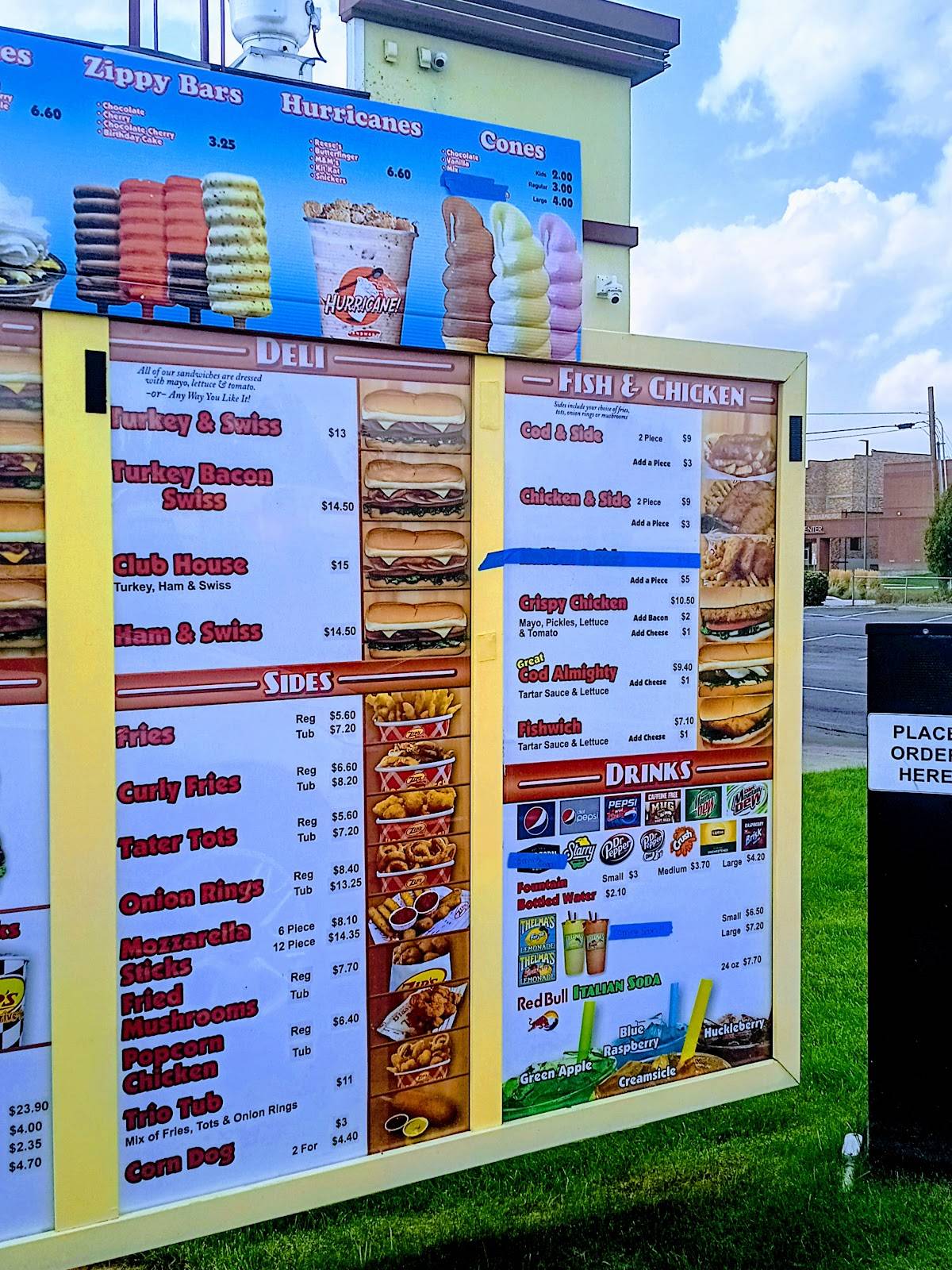 Zip's Drive-In - Mead, WA меню