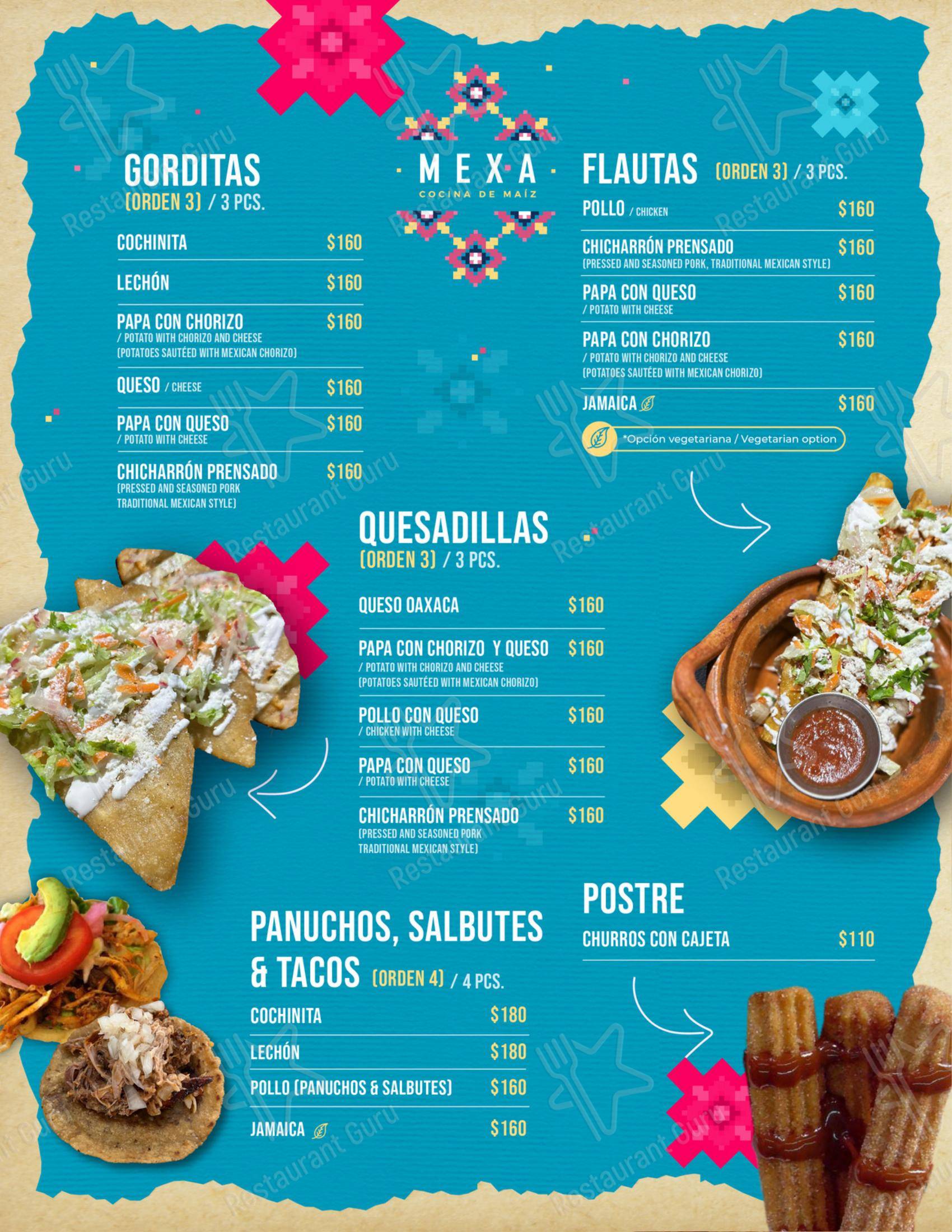 Меню ресторана Mercado 60 в Мериде