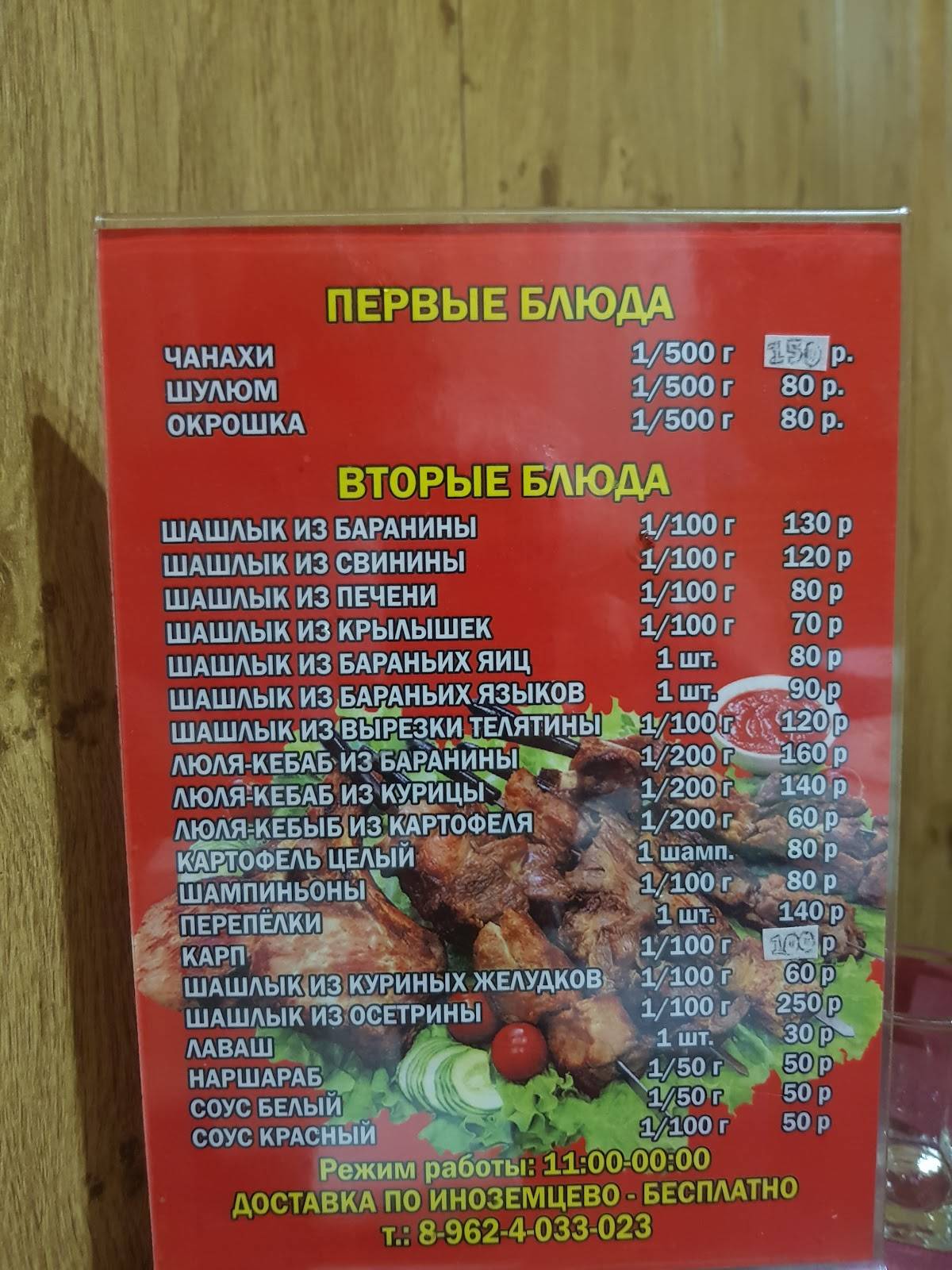 Меридиан меню