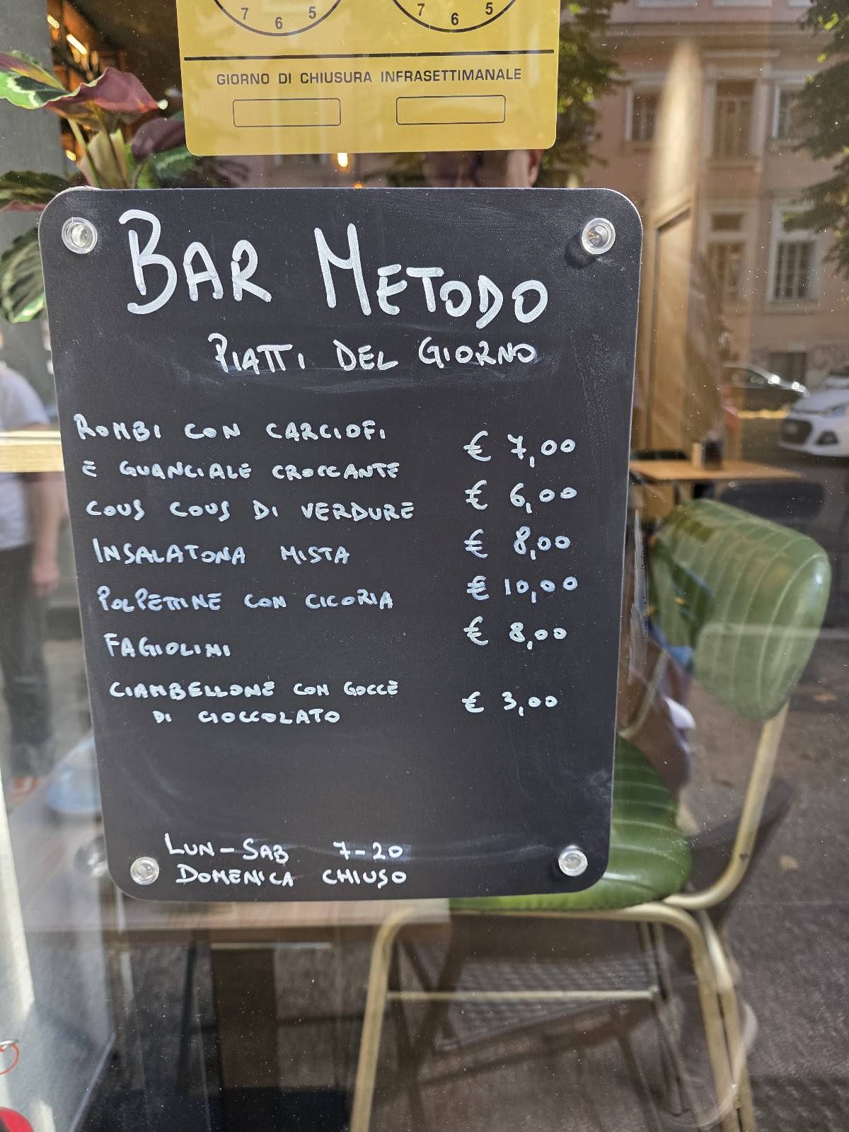 Metodo меню