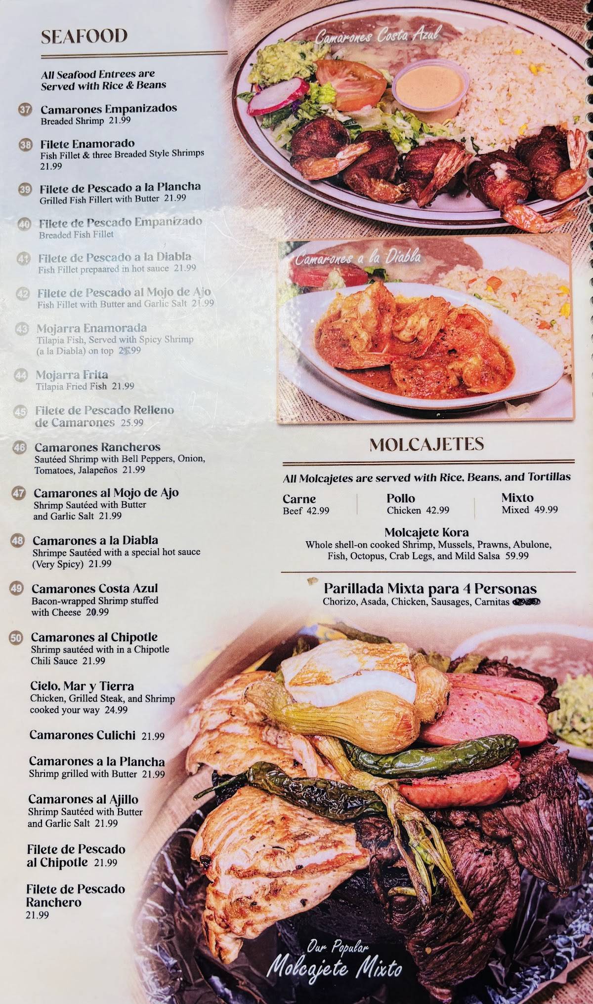 Mi Lindo Apatzingan меню