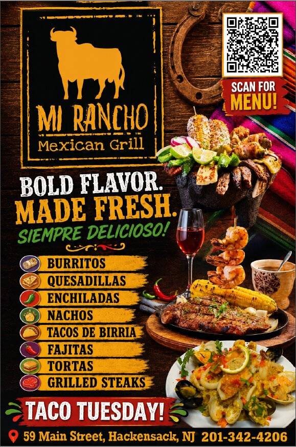 Mi Rancho Mexican Restaurant - Hackensack меню
