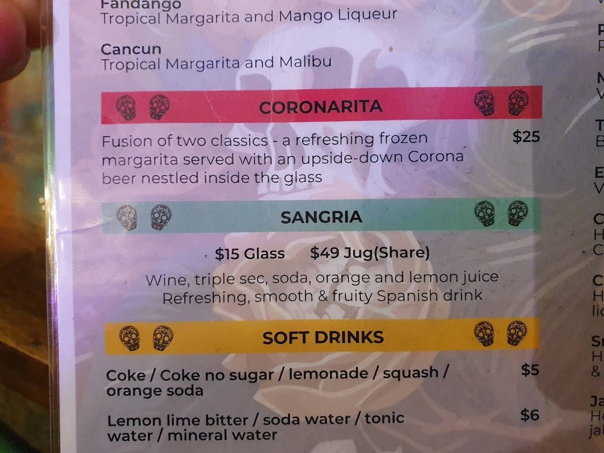 Sol Agave меню