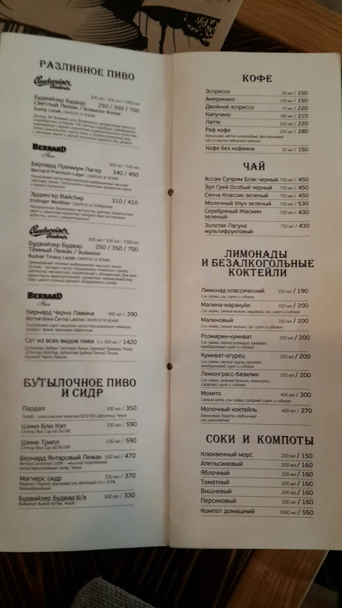 Мельница меню