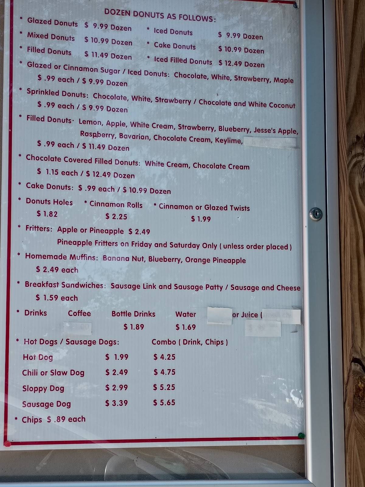 Murray's Donuts меню