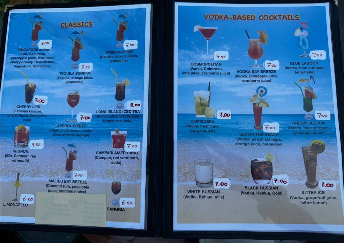 Mythos Bar меню
