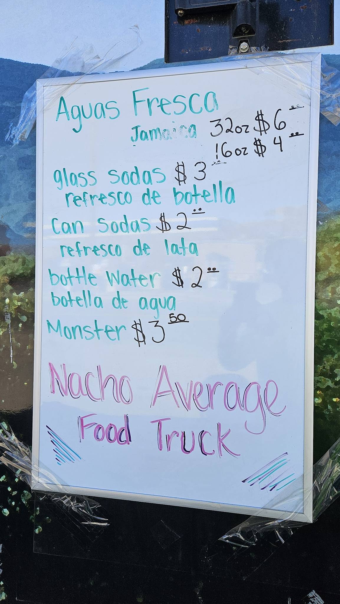 Nacho average food truck меню