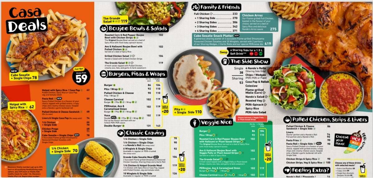 Nando's Horizon View Drive Thru меню
