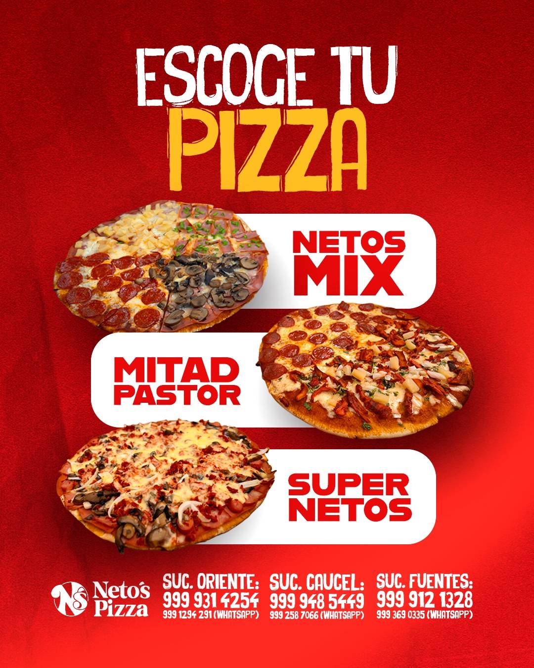 Neto's Pizza Fuentes меню