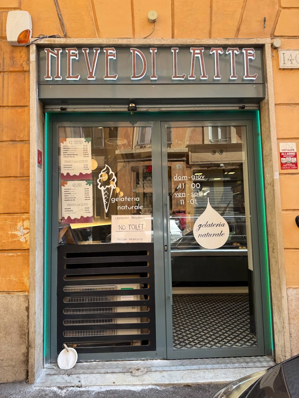 Neve di latte меню