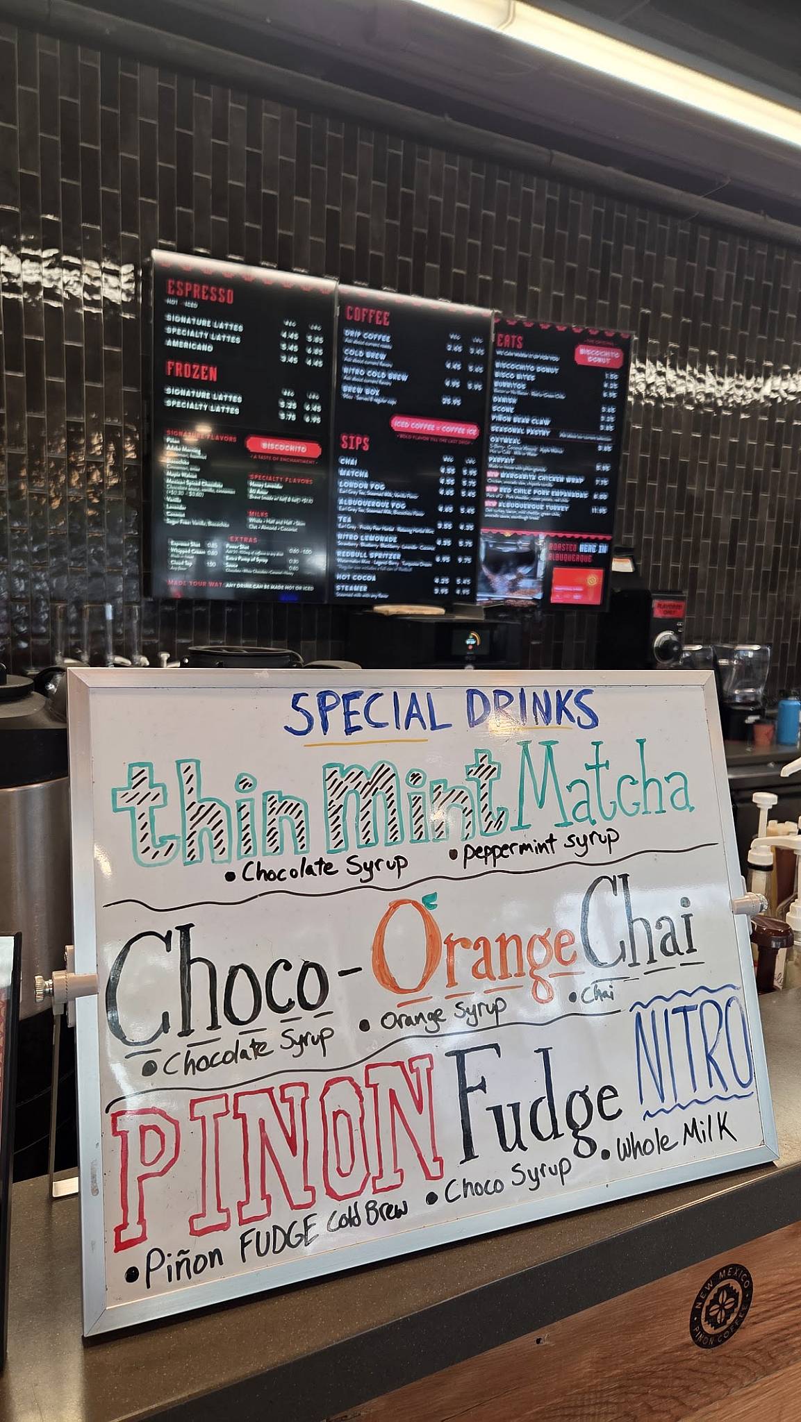 New Mexico Piñon Coffee меню