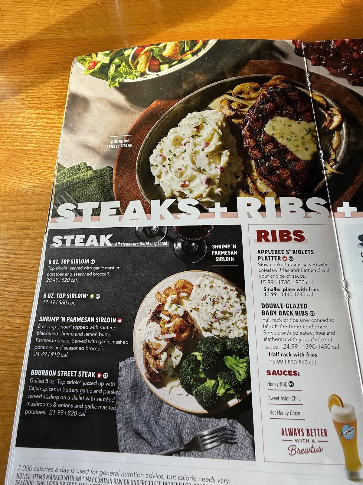 Applebee's Grill + Bar меню