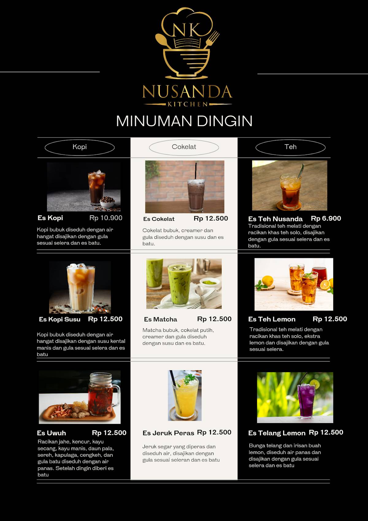 Nusanda Kitchen меню