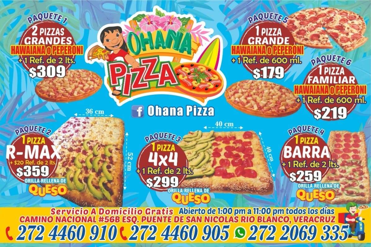 Ohana Pizza меню