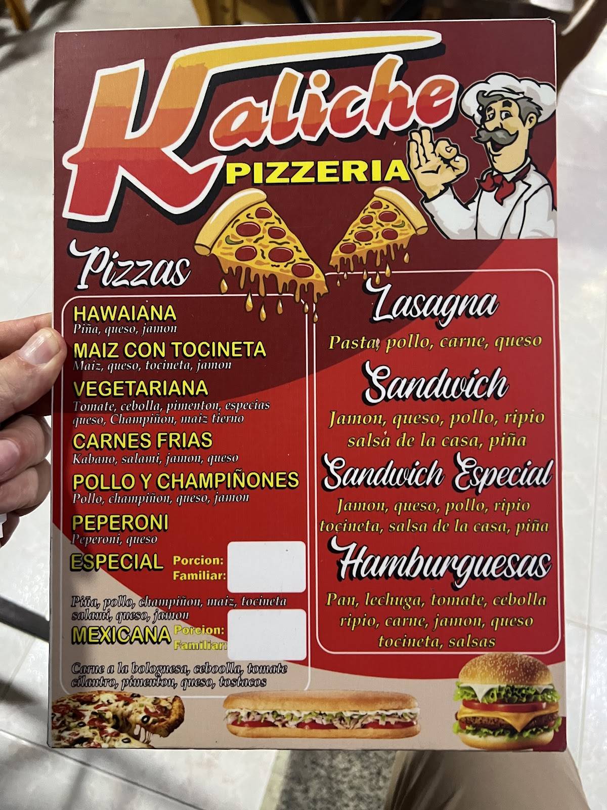 Pizzeria Kaliche меню