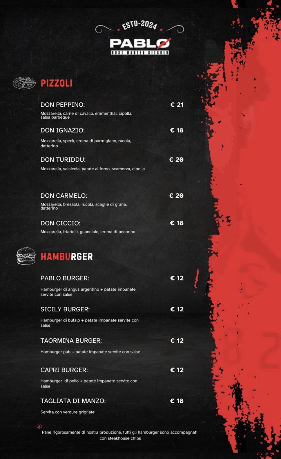 Pablo - Most Wanted Kitchen меню