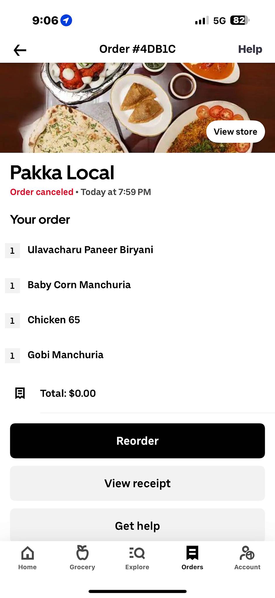 Pakka Local меню
