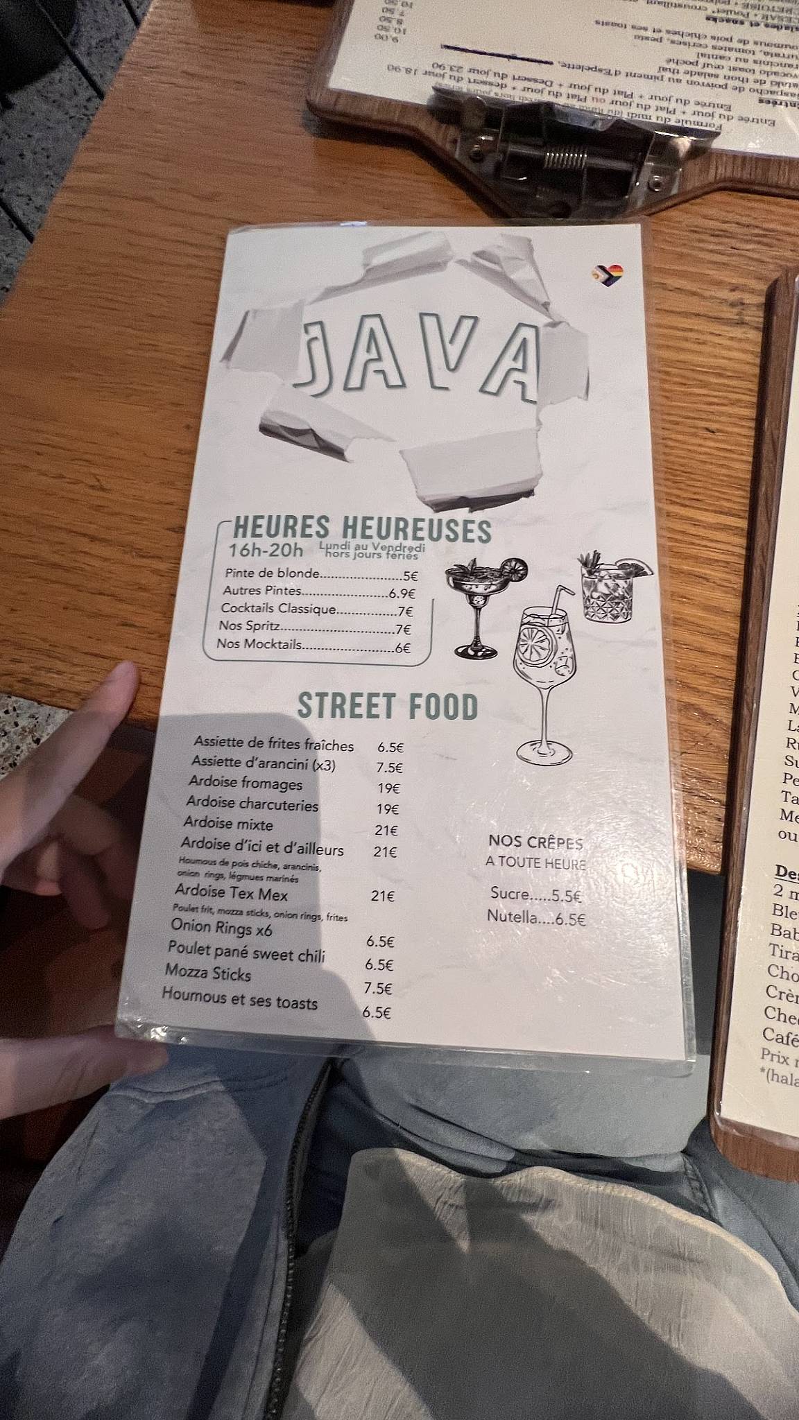 La Java меню