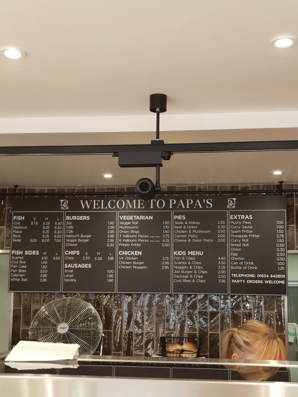 Papas Super Fish меню