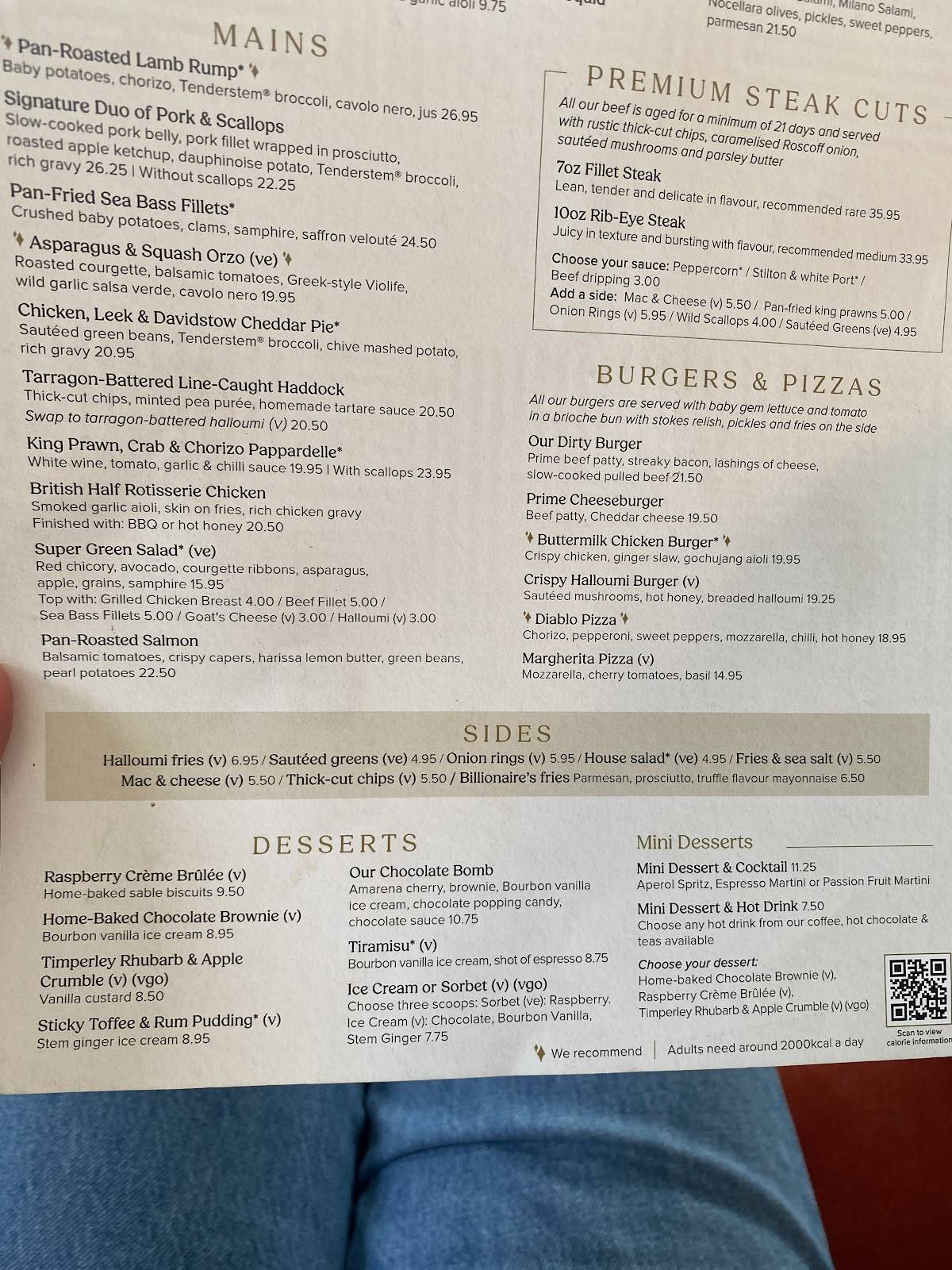 Pheasant Inn Liverpool меню
