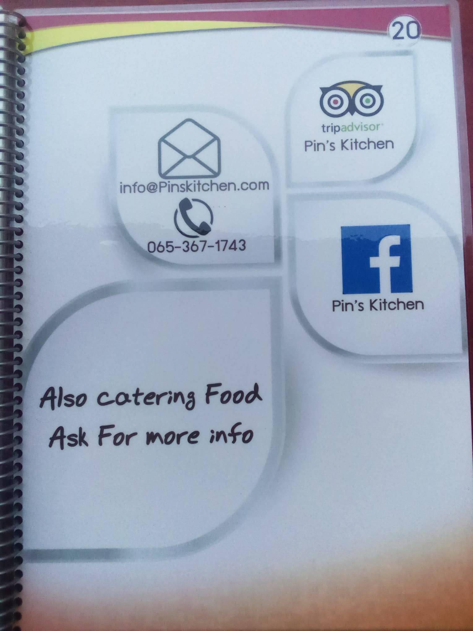 Pin's Kitchen меню