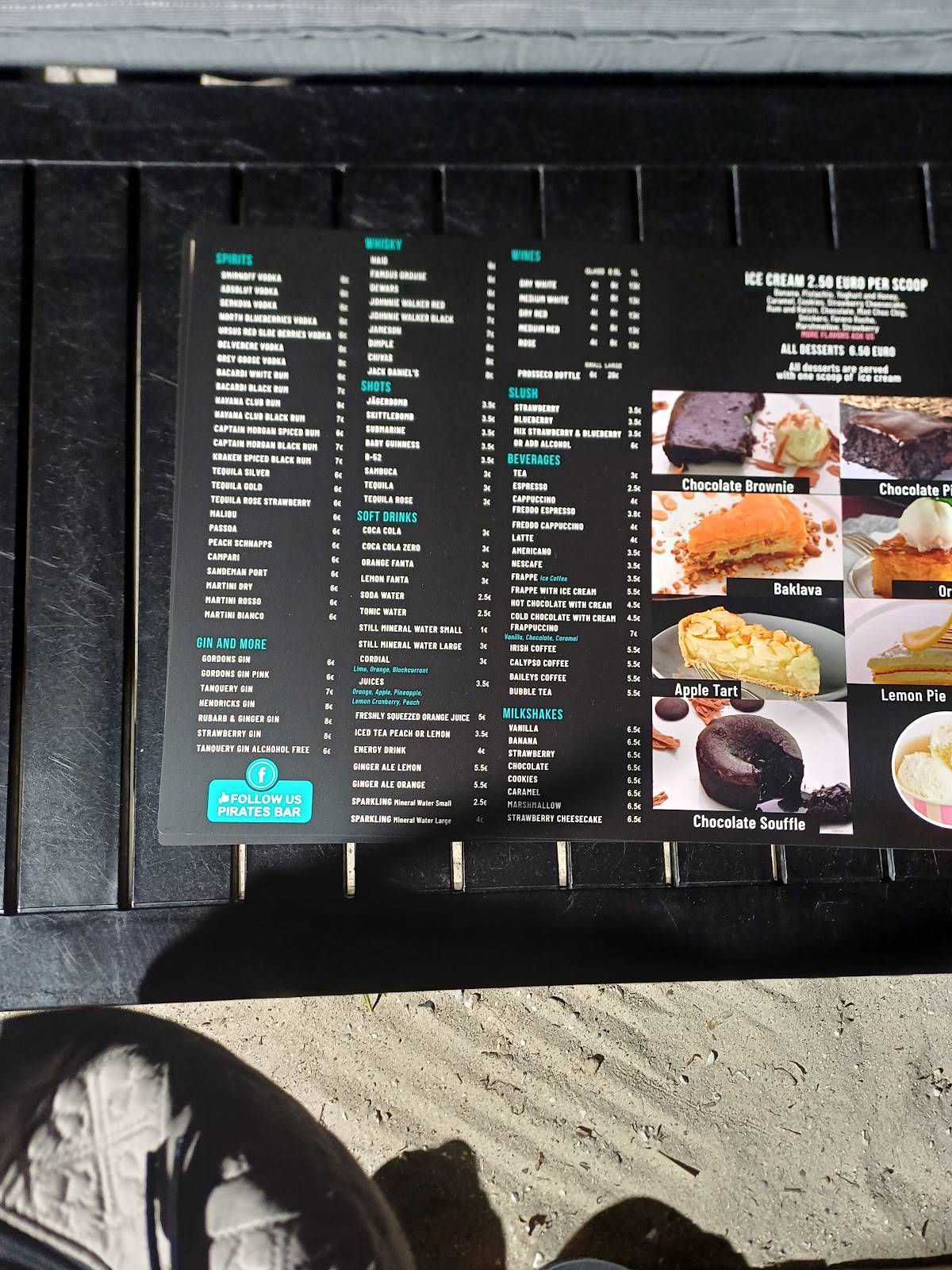 Pirates Bar меню