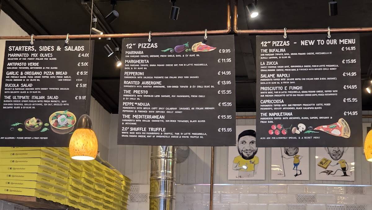 PizzaExpress меню