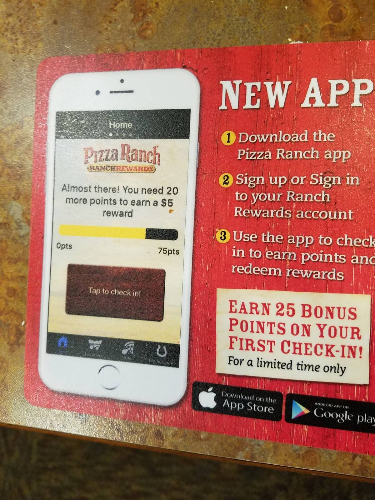 Pizza Ranch меню