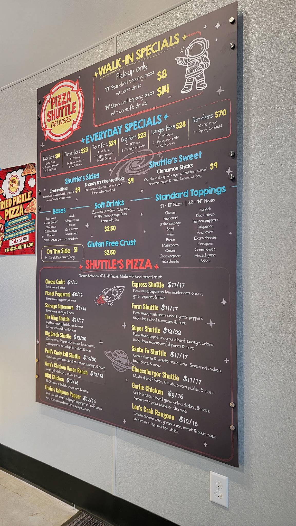 Pizza Shuttle меню